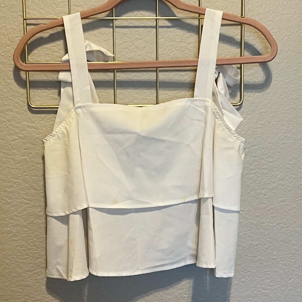 Cropped Women's Blouse W/ Bow ties